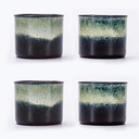 Espresso Cups Set of 2, Ceramic Espresso Cups, Expresso Shots Cups, 2.5oz Tea Cups, Demitasse Cups (4, magic outside)