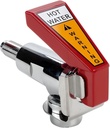 OCS Parts Hot Water Faucet | Direct Replacement for Bunn 12915.0000 | Red Handle Spigot with Pressure Relief and Chrome Shank for Bunn Coffee Machines