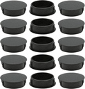 15PCS 32mm(1 1/4") Black Hole Plugs Plastic Flush Type Hole Plugs Snap in Locking Hole Tube, Furniture Fencing Post Pipe Insert End Caps (Black)