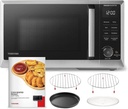 TOSHIBA 6-in-1 Inverter Countertop Microwave Oven Healthy Air Fryer Combo, MASTER Series, Air Fryer, Broil, Convection, Speedy Combi, Even Defrost, Sound On/Off 27 Auto Menu Stainless Steel