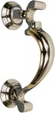 Silver Doctor Door Knocker for Front Door | Polished Solid Brass Silver Knockers with Strike Plate | UPVC | Doctor Front Door Furniture with a Unique Design