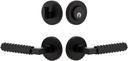 Viaggio CLOMLTCON-REB_Combo_234_LH Motivo Left Handed Solid Brass Single Cylinder Keyed Entry Door Lever Set and Deadbolt Combo Pack - 2-3/4" Backset - Satin Black