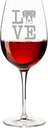 Love Great Dane Engraved 18-ounce Wine Glass - 2pcs