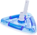 U.S. Pool Supply Weighted Transparent Triangular Pool Vacuum Head with Swivel Hose Connection and EZ Clip Handle - Connect 1-1/4" or 1-1/2" Hose - Removes Debris, Clean Corners - Safe for Vinyl Pools