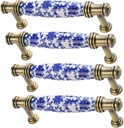 Cabinet Knobs Celadon Cabinet Door Handles Set of 4, Ceramic Drawer Door Pulls, Stylish Home Handle for Closet Shoe Cabinet Drawer TV Cabinet-257-sl (Color : 273-96, Size : Sl)