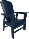 WO Outdoor Adirondack Dining Chair Lounger Seat Traditional Retro Outdoor Furniture Aesthetic for Outside Dining Set Balcony, Home, Backyard, Lawn, Patio, Pool (Navy Blue)
