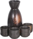Toyvian 1 Set Traditional Japanese Saki Cups Set Ceramic Soju Cup Sake Glasses Tokkuri Bottle Carafe Sake Serving Kit For Home Restaurant