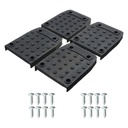 4-Piece Drywall Stilt Sole Replacement Kit - Non-Slip Rubber Floor Pads with Screws for Construction, Painting, Electrical Work & Street Performances