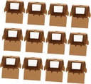 Alipis 30pcs Cake Packaging Boxes Window Muffin Carrier for Food Packaging for Home Baking and Takeout Desserts Kraft