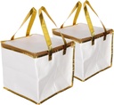 GLEAVI 2pcs Insulated Cake Carrier Bag Multi-use Thermal Tote for Desserts Bread and Party Treats Spacious Double Design