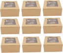 GARVALON 20pcs Kraft Paper Cupcake Boxes with Inserts for Muffins Tarts and Baked Treats for Parties Weddings and Special Occasions