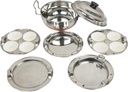 5 In1 Induction with Encapsulated Copper Bottom Stainless Steel Cookware Set for Boiling, Steaming Seafood, Vegetables. Idli and Dumpling Maker Stand