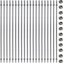 40 Pieces 8/32 Inch M4 Threaded Rod with Hex Nuts 10 Inch Stainless Steel Fully Rod Threaded, 20 Pcs 250 mm Threaded Rods and 20 Pcs of Hex Nuts for Hangers and Beaded Garden Stake Rods