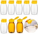 8 Pack 5oz Honey Squeeze Bottle, Refillable Small Squeeze Bottles for Honey, Plastic Honey Containers with Leak Proof Flip-Top Caps for Gift Giving, Storing and Dispensing