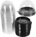50pcs Mini Cupcake Container Boxes Dome for Moon Cakes Pastries and Muffins for Parties Events and Bakeries