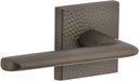 Viaggio 627582 Titanium Gray Quadrato Hammered Rosette Brezza Lever, Double Dummy-Backset