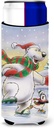 Caroline's Treasures Holiday Polar Bears Ice Skating Michelob Ultra Koozies for Slim Cans, Multicolor