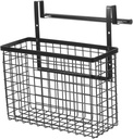 Cabinet Organizer Storage Basket Metal Hanging Storage Basket for Kitchen Easy to Install Space-saving Cabinet Door Organizer Black Mesh Design