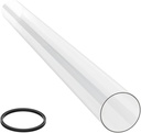 SafBbcue Patio Heater Glass Tube Replacement for 4-Sided Outdoot Liquid Propane Patio Heater, 49.5" Tall 4" Diameter Heater Temperature Resistant Quartz Glass Tube with Neoprene Ring