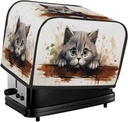 Toaster Cover 2 Slice Toaster Cover Lovable Cat Kitty Stain Resistant Kitchen Small Appliance Cover Machine Washable Women Gift