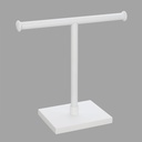 GERZWY Hand Towel Holder Standing Tree Rack for Bathroom Vanities Countertop SUS 304 Stainless Steel Towel Ring, White