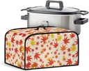 Maple Leaf Slow Cooker Cover Anti-Stain Crock Pot Covers For Kitchen Counter Decor Thanksgiving Electric Appliance Cover for Air Fryer, Instant Pot, Pressure Cooker, Easy to Install