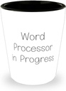 Fancy Word processor Gifts, Word Processor in Progress, New Shot Glass For Coworkers, Ceramic Cup From Coworkers, Office supplies, Kitchen supplies, Bar supplies, Party supplies, Wedding favors,