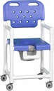 IPU ELT817 P Elite Line Rolling Shower Chair Commode for use Over Toilet and in The Shower (Blue)