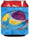 Caroline's Treasures 8676CC Tropical Fish Can or Bottle Hugger Cooler Washable Drink Sleeve Collapsible Beverage Insulated Holder, Can Hugger, Multicolor