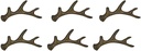 Zeckos Set of 6 Antique Bronze Finish Cast Iron Deer Antler Drawer Pulls – Perfect for Cabinets and Dressers, 6.25 Inches Long, Ideal for Western-Inspired Homes