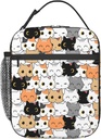 Cat Reusable Lunch Box Insulation Lunch Bag Containers Tote Handbag Ice Packs For Women Men Teens Girls