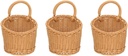 3pcs Woven Wall Basket for Kitchen Storage Hanging Basket for Garlic Onions and Vegetables Stylish and Functional Kitchen Organizer for Easy Access and Clean Spaces
