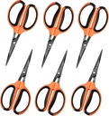 GROWNEER 6 Packs Trimming Scissors Teflon Coated Non Stick Blades Pruning Shears Gardening Hand Pruning Snips with Straight Stainless Steel Precision Blade