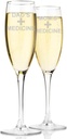 Dad's Medicine and Mom's Medicine Champagne Toasting Flute Glasses, Set of 2