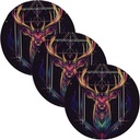 3 Pcs Trivet Holder for Hot Pots and Pans 15in Cotton Thread Weave Kitchen Hot Pads for Crock Pot Protecting Counter Mysterious Tarot Astrological Deer