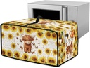 Sunflower Highland Cattle Printed Toaster Cover, Butterfly Bread Machine Cover Toaster Oven Covers for Kitchen Counter Heat Resistant Kitchen Appliance Dust Covers Kitchen Accessory