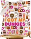 WZMPA Dunkie Junkie Tote Bag Donuts Baker Gift I Got My Dunkies Shopping Grocery Bag Coffee Junkie Merchandise