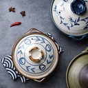 Casserole Dish Earthenware Pot Ceramic Hot Pot Casserole,Earthenware Clay Pot,Round Casserole Dish,Heat-resistant Soup Pot,Health Slow Cooker For Stewing Rice (A 1 (C 1