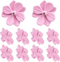 10 pcs Zinc alloy Vintage Floral Drawer Knobs, Pink Flower Petal Cabinet Dresser Knobs, Closet Door Pulls, Decorative handle Decor Pulls for Cupboards Cabinets Doors