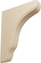 Ekena Millwork BKTW02X07X10PLRW Plymouth Wood Wood Brackets, 1 3/4"W x 7 1/4"D x 9 1/2"H , Rubberwood