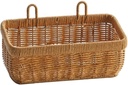 Durable Kitchen Basket Plastic Wicker Woven Storage Wall Hanging Vegetable Organizer Breathable Design Large Capacity Easy Access S