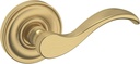 Baldwin 5455V033PASS 5455V.Pass 5455V Passage Door Lever Set with 5048 Rose from The Estate Collection