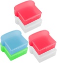 Alipis 6pcs Material Sandwich Containers Bread Boxes Sealing Lids Easy to Open Odorless Stackable Microwave Refrigerator Safe Versatile for School Work Outdoor Sports Random Color
