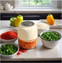 Electric Food Processor, 300ML Portable Garlic Chopper, Cordless Onion Grinder, USB Rechargeable, for Chili, Spices, Meat, Vegetable,Salad