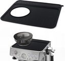 Coffee Tamping Mat for Breville 870/880, Food Grade Silicone Breville Espresso Machine Mat, Non-slip Breville Mat with Raised Edges, Waterproof Heat Resistant Coffee Machine Top Cover Mat