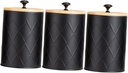 3Pcs Kitchen Canister Set Tea Organizer Elegant Kitchen Jar Coffee Tea Sugar Container for Tea Cookie Pet Treats Flour