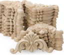 32PCS Wood Appliques and Onlays Wood Appliques for Furniture Decorative Wooden DIY Carved Onlay for Bed Door Cabinet Wardrobe Furniture Fireplaces Roman Column cabinetry (32PCS)