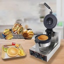 Commercial Waffle Maker for Hamburgers, 180° Rotation Non-Stick Material Plate, Temperature Control 50-300℃, for Home Kitchen, Breakfast, Snack,A
