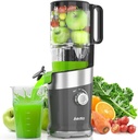 Aeitto Cold Press Juicer with 4.9" Large Feed Chute, Fits Whole Vegetables and Fruits, Professional Juice Maker,Grey