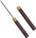 Stainless Steel Ice Pick with Safety Cover, Pick Tool for Breaking Ice, Non-slip Wooden Handle for Easy to Grip, 9 Inches Length (Pack of 1)